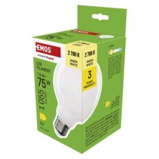 LED žárovka Filament G95 E27 7,8W (75W) 1055 lm teplá bílá EMOS ZF2D52