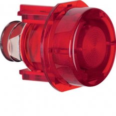 Tlačítkový ovladač pro podsvícené tlačítko E10 červená transparentní BERKER 1279