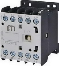 Miniaturní stykač ETI CEC09.01-220VDC 3p 3xNO+1xNC 20A(AC1)/9A(AC3 400V)