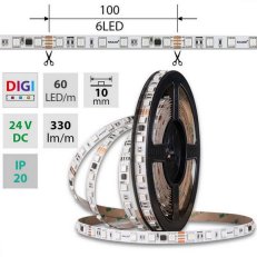 LED pásek SMD5050 RGB SPI 60LED/m 5m, 12V, 12 W/m MCLED ML-129.001.90.0