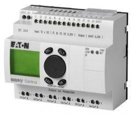 Eaton 106397 Řídicí relé easyControl,provedení s displejem,12 DI(4 AI),6 RO