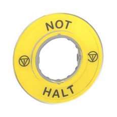 Schneider ZBY9220 3D kruhový štítek pro nouzové zastavení, NOT-HALT