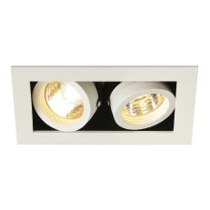 KADUX 2 GU10 svítidlo typu downlight hranaté bílé matné max. 2x 50 W SLV 115521