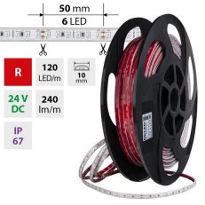 LED pásek SMD2835 R 120LED/m 50m, 24V, 9,6 W/m MCLED ML-126.037.90.2
