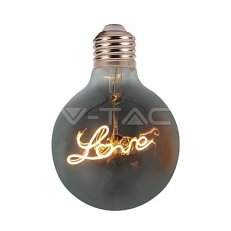 LED žárovka V-TAC 5W E27 Filament G125 Amber Glass 2200K VT-2205