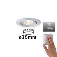 LED vestavné svítidlo Nova mini Plus EasyDim výklopné 1x4,2W 2.700K hliník 230V