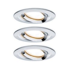 Vestavné svítidlo LED Nova Plus kruhové 3x6,8W chrom výklopné stmívatelné 936.84