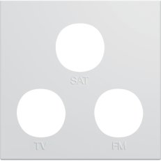 Krytka TV-R-SAT zásuvky gallery, 45x45 mm, bílá BERKER WXD256B