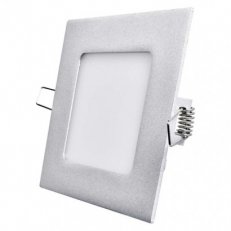 LED vestavné svítidlo PROFI, čtvercové, stříbrné, 6W neutrální bílá EMOS ZD2222