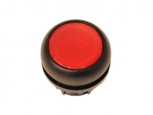 Eaton M22S-DRL-R Prosvětlená ovládací hlavice, aretace, kroužek černý, červená