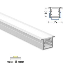 Vestavný hliníkový profil VG 15x10mm mléčný difuzor 2m MCLED ML-761.343.74.2