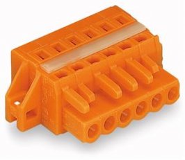 Pružinová svorka CAGE CLAMP 2,5mm2 oranžová 7pól. WAGO 231-307/027-000