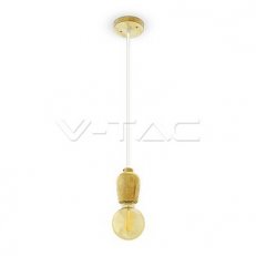 Závěsné svítidlo V-TAC Wooden White Wire VT-7778