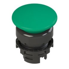 PIZZATO Hřibové tlačítko zelené 36 mm, černý kroužek, bez popisu