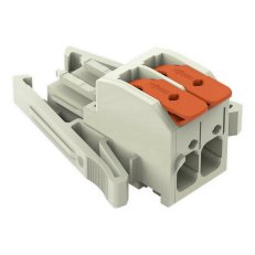 Pružinová svorka Páčka CAGE CLAMP sv.šedá 10mm2 2pól. WAGO 831-1102/037-000