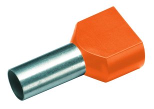 Izolovaná dvojitá dutinka Cu 2 x 4/12 mm, oranžová (100 ks) CIMCO 182418