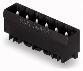 Konektor s pájecími piny THR, pájecí kontakt 1,0x1,0 mm, rovné, černá 10pól.