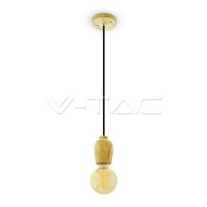 Závěsné svítidlo V-TAC Wooden Black Wire VT-7778