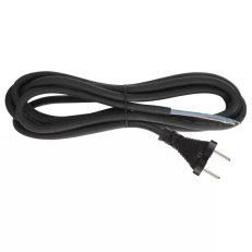 Přívodní kabel FLEXO H05VV-F 2x0,75C s kontur vidlicí 3,3m černá PVC