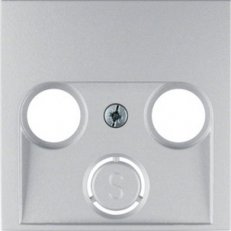 Centrální díl pro anténní zásuvku s 2/3 otvory, S.1/B.x, stříbrná mat 12031404