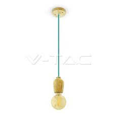 Závěsné svítidlo V-TAC Wooden Blue Wire VT-7778