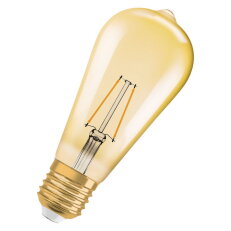 LEDVANCE Vintage 1906 LED EDISON 2.5W 824 Gold E27