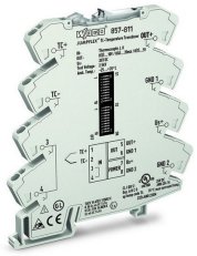 Měřicí transformátor teploty pro termočlánky, 24 V DC světle šedá WAGO 857-811