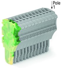 Pružinová svorka Push-in CAGE CLAMP 1,5mm2 zž/šedá 13pól. WAGO 2020-113/000-037