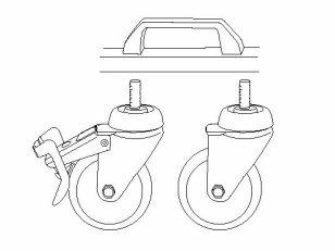 Transportní kolečka k TOOLRACK TRD CIMCO 412369