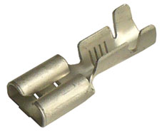 MOC 1,5-68 Mosazná objímka plochá lisovací cínovaná 0,5-1,5mm2/6,3x0,8mm(5000ks)