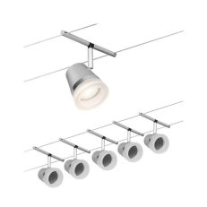 Lankový systém Cone základní sada GU5,3 max. 5x10W 230/12V matný chrom/chrom