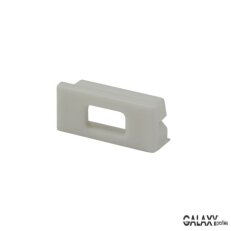 End cap E76W white for profile SL8/NL8, with cable bushing 1 pc GALAXY PROFILES