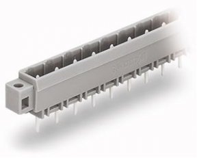 Konektor s pájecími piny THT, pájecí kontakt 1,0x1,0 mm, rovné, šedá 10pól.