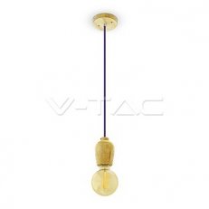 Závěsné svítidlo V-TAC Wooden Purple Wire VT-7778