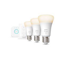 Philips Hue White 9.5W 1100lm (75W) E27 sada (3x LED žárovka+bridge+ovladač)