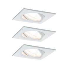 Vestavné svítidlo LED Nova hranaté 3x6,5W GU10 bílá mat nastavitelné 934.36