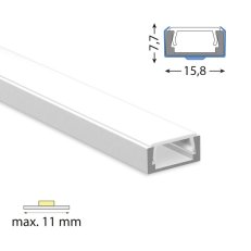 Přisazený hliníkový profil PG2 16x8mm mléčný difuzor 3m MCLED ML-761.001.74.3