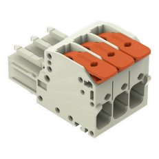 Pružinová svorka Páčka Push-in CAGE CLAMP světle šedá 10mm2 3pól. WAGO 831-1103