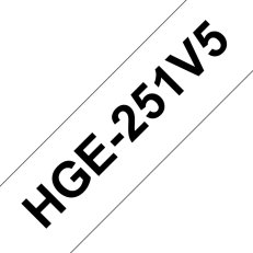 BROTHER HGE251V5, bílá / černá, 24 mm (pro PT 9xxx) - balení 5 ks