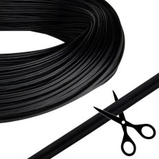 2-žilový plochý PVC kabel AWG 22/0,34 mm2, černý MCLED ML-733.054.37.0