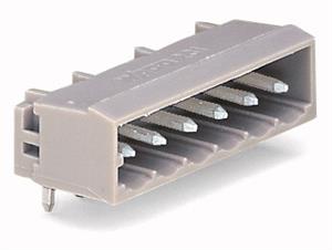 Konektor s pájecími piny THT, pájecí kontakt 1,0x1,0 mm, úhlové, šedá 8pól.