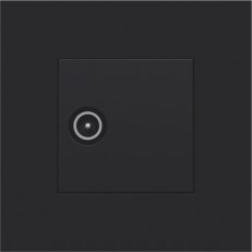 Středový kryt 1xTV (jeden otvor)-BLACK COATED NIKO 161-69101