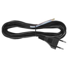 Přívodní kabel FLEXO H05VVH2-F 2x0,75C s euro vidlicí 2,5A 2m černá PVC