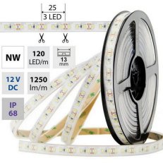 LED pásek SMD2835 NW, 120LED, 5m, 12V, 14 W/m MCLED ML-121.817.60.0