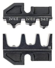 KNIPEX 974918 čelisti k LK1 na dutinky dvojité pro průřezy 2x6 - 2x16mm2 dle UL