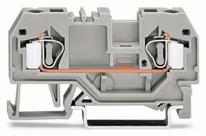2vodičová průchozí svorka 4mm2 Středový popis šedá WAGO 281-901
