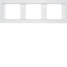 Rámeček, 3-násobný, vodorovný , K.1, bílá lesk BERKER 13737009