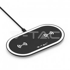 10W Wireless Charging Pad Black + White