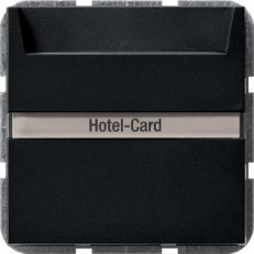 Tlačítko hotelové karty popisné pole System 55 černá mat GIRA 0140005