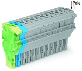 Pružinová svorka CAGE CLAMP 4mm2 zž/modrá/šedá 13pól. WAGO 2022-113/000-039